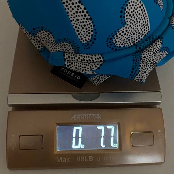 Torrid Halter Bikini Top Sz 0 Blue White Black NWT - Picture 8 of 8